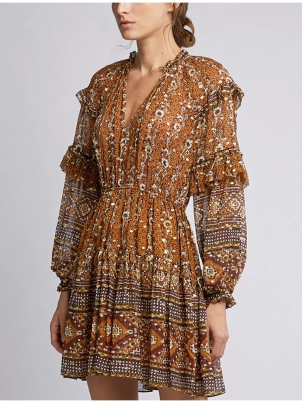 Ulla Johnson Erica Floral ruffled mini dress